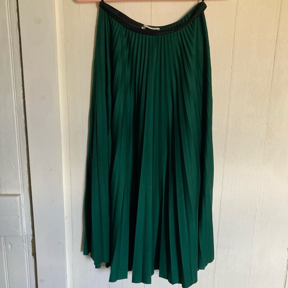 Green midi lacoste skirt size XS